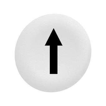 Harmony - capsule pr bouton poussoir - D22 - affleurant lisse - flèche - blanc|Schneider Electric-SCHZBAF334