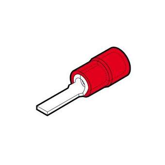 Cosse préisolée à embout plat rouge (0,25 à 1,5 mm²) - L 12 mm|Cembre-CMBRF-PP12