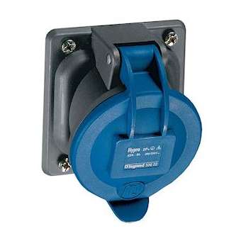 Prise fixe Hypra IP44 63A - 200V~ à 250V~ - 3P+T - plastique|Legrand-LEG053623