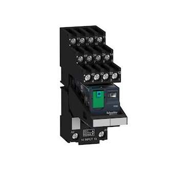 Zelio Relay RXM - relais monté sur embase cont séparés - 4OF - 6A - test - 24VDC|Schneider Electric-SCHRXM4AB1BDPVS