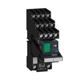 Zelio Relay RXM - relais monté sur embase cont séparés - 4OF - 6A - test - 24VDC|Schneider Electric-SCHRXM4AB1BDPVS