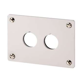 Plastron d'encastrement, 2 emplacements de montage|Eaton industries-EONM22-E2