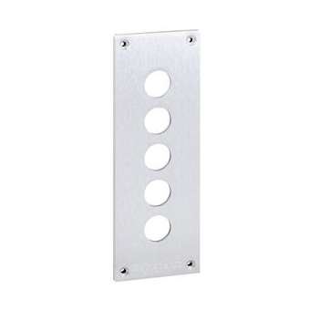 Harmony XAPE - plastron percé - métallique - 5 perçages horizontaux|Schneider Electric-SCHXAPE305