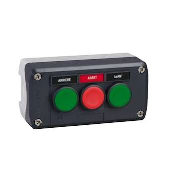 Harmony boite - 3 boutons poussoirs D22 - vert /rouge /vert|Schneider Electric-SCHXALD311