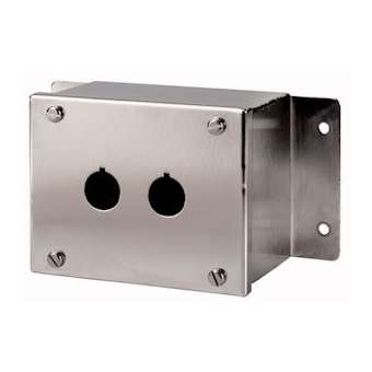 Boîtier à monter en saillie, acier inoxydable, 2 emplacements de montage|Eaton industries-EONM22-I2M-SS