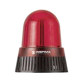 Combiné Feu fixe & Sirène 108dB - Série 430 - 10-48VAC/DC - Rouge Montage à plat|-WRM43010070