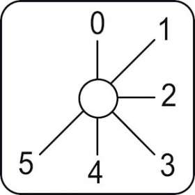 Harmony - étiquette pour interrupteur à came - 0 à 5 - 45x45mm|Schneider Electric-SCHKZ18045L