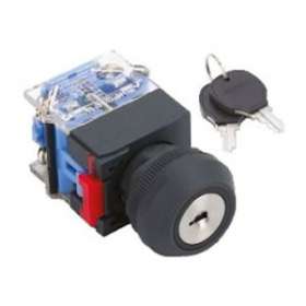 MBP22-E-Y/31/P: sélecteur rotatif à clef 3 positions 1-0-2, pour découpe D22,5m|Mci coupatan-LCI093712