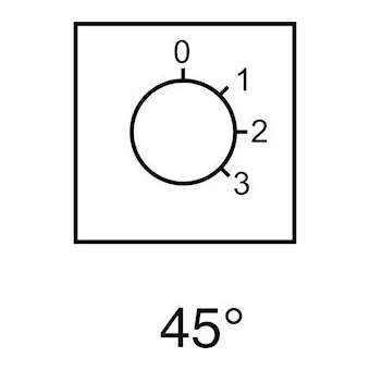 Harmony - étiquette pour interrupteur à came - 0 à 3 - 46x46mm|Schneider Electric-SCHXBCY7231