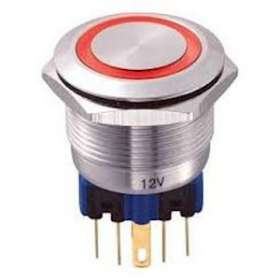 MQ22-22E/J/G/24V/S: bouton poussoir 2NO/NF momentané pour découpe D22mm|Mci coupatan-LCI093391