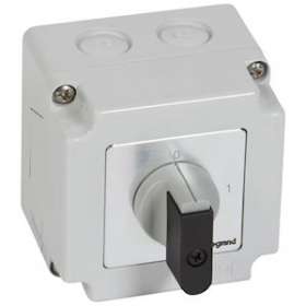 Commutateur à cames inter marche/arrêt PR12 - 4P - 4 contacts - boîtier 76x76mm|Legrand-LEG027713