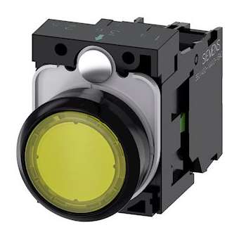 BOUTON-POUSSOIR LUMINEUX, JAUNE|Siemens Industries et Infrastructures-SIE3SU1102-0AB30-1BA0