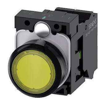 BOUTON-POUSSOIR LUMINEUX, JAUNE|Siemens Industries et Infrastructures-SIE3SU1102-0AB30-3BA0