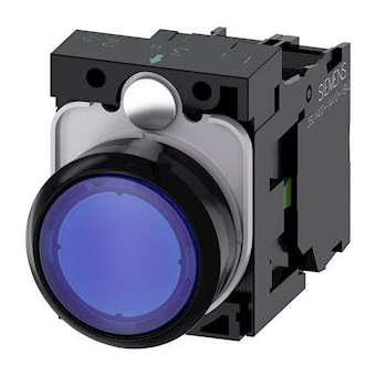 BOUTON-POUSSOIR LUMINEUX, BLEU|Siemens Industries et Infrastructures-SIE3SU1106-0AB50-1BA0