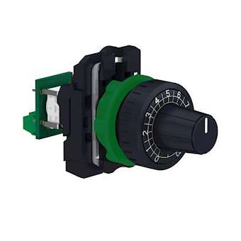 Harmony XB5 - potentiomètre complet - D22 - 100k' - raccordement sur bornier|Schneider Electric-SCHXB5AD912R100K