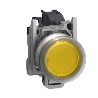 Harmony XB4 - bouton poussoir à impuls Atx gaz - D22 - capuch - jaune - 1F - vi|Schneider Electric-SCHXB4BP51GEX