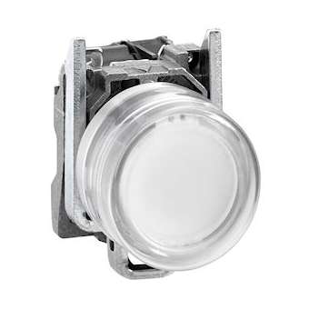 Harmony XB4 - bouton poussoir lumineux impuls Atx - D22 - blanc - 1F - 24V - vi|Schneider Electric-SCHXB4BP183B5EX