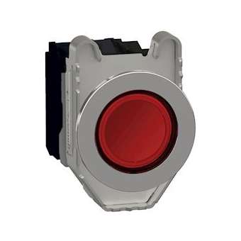 Harmony XB4 - BP lumineux DEL - flush - rouge - 1O+1F - 110V - vis étrier|Schneider Electric-SCHXB4FW34G5