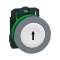 Harmony XB5 - bouton poussoir - D22 - col flush grise - marqué - blanc - 1F|Schneider Electric-SCHXB5FA3341C0