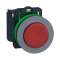 Harmony XB5 - bouton poussoir - D22 - col flush grise - dépass - rouge - 1O|Schneider Electric-SCHXB5FL42C0