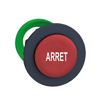 Harmony XB5 - tête bouton poussoir - flush - dépassant - marqué - rouge|Schneider Electric-SCHZB5FL433