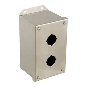 Harmony 9001KY - boîte à boutons vide - métallique - 2 perçages horizontaux|Schneider Electric-SCH9001KYSS2