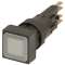 Bouton-poussoir lumineux, verrine blanc, à rappel|Eaton industries-EONQ18LT-WS