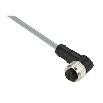 OsiSense XZ - connecteur pré-câblé - coudé femelle - M12 - 5 broches - PVC 5m|Schneider Electric-SCHXZCPV12V12L5