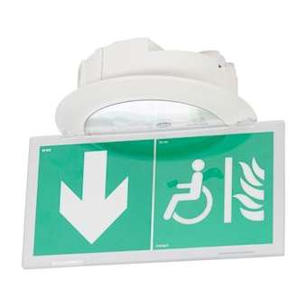 BAES d'évacuation DBR à LEDs encastré Kickspot plastique IP40 IK04 SATI Connecté|Legrand-LEG062554