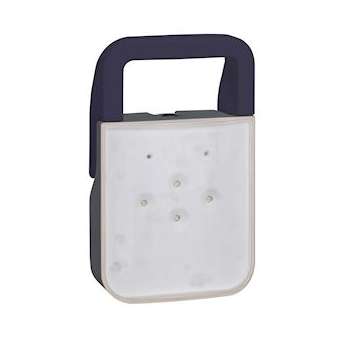 Lampe BAPI à LEDs 100 lm IP55 IK08 - 1,8W avec batteries Ni-Cd et 230V - gris|Legrand-LEG060894