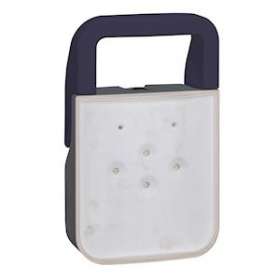 Lampe BAPI à LEDs 100 lm IP55 IK08 - 1,8W avec batteries Ni-Cd et 230V - gris|Legrand-LEG060894