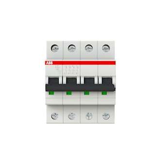 S200 Disjoncteur modulaire-4P - 0.5A courbe C - 6000A/10kA (4 modules)-peignable|ABB-ABB352425