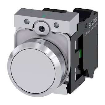 BOUTON-POUSSOIR, BLANC|Siemens Industries et Infrastructures-SIE3SU1150-0AB60-3BA0