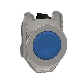 Harmony XB4 - bouton poussoir à impulsion - flush - bleu - 1F - vis étrier|Schneider Electric-SCHXB4FA61