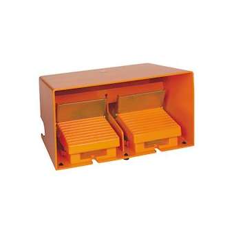 Preventa XPER - inter. à pied - double - avec capot - métal.- orange - 4O+4F|Schneider Electric-SCHXPER5110D