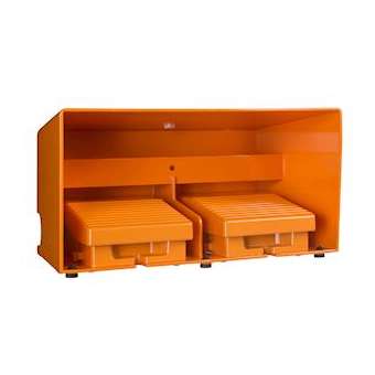 Preventa XPER - inter. à pied - double - avec capot - métal.- orange - 4O+4F|Schneider Electric-SCHXPER3110D