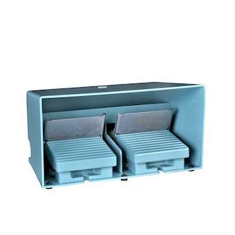 Preventa XPEM - inter. à pied - double - avec capot - métal.- bleu - 4O+4F|Schneider Electric-SCHXPEM5110D