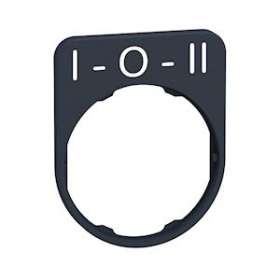Harmony - porte-étiquette plate 30x40 - flush - plastique noir - I-O-II|Schneider Electric-SCHZBYFP2186
