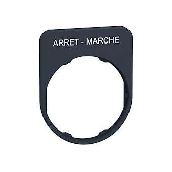 Harmony - porte-étiquette plate 30x40 - flush - plastique noir - ARRET-MARCHE|Schneider Electric-SCHZBYFP2166