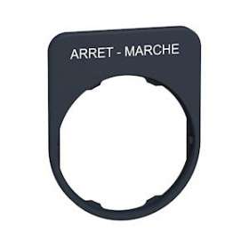 Harmony - porte-étiquette plate 30x40 - flush - plastique noir - ARRET-MARCHE|Schneider Electric-SCHZBYFP2166
