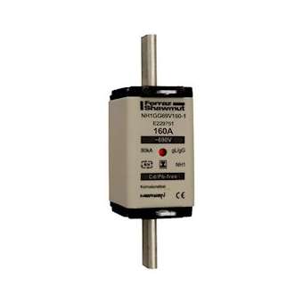 Fusible standard DIN taille NH1 - gG - 160A - 690V - Indicateur|Mersen ( ex ferraz shawmut )-FEZE229751