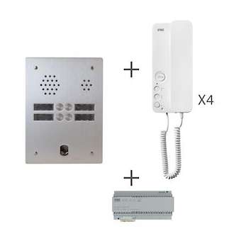 Kit Audio 2R 4Bp 2 Voice Programme|Urmet france-URMKA83-204