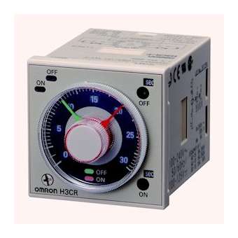 Temporisation, enfichable, 11 broches, 1/16din (48 x 48mm), temporisation doub|Omron electronics-OMRH3CR-FNAC24-48-DC12-48