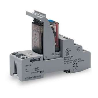 Embase avec relais 24 V DC - 4 RT - Au|Wago contact-WAG858-314