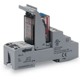 Embase avec relais 24 V DC - 4 RT - Au|Wago contact-WAG858-314