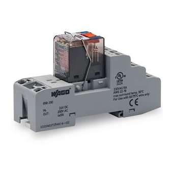 Embase avec relais 24 V DC - 4 RT|Wago contact-WAG858-390