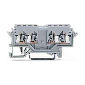Borne de passage double 2,5 mm² / Gris|Wago contact-WAG280-626