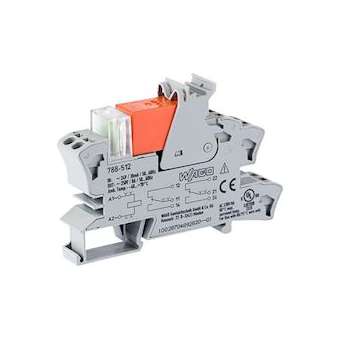 Embase avec relais H 15 mm 24 V AC - 2 RT - 2x8 A|Wago contact-WAG788-512