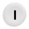 Harmony - capsule pr bouton poussoir - D22 - affleurant lisse - 'I' - blanc|Schneider Electric-SCHZBAF131