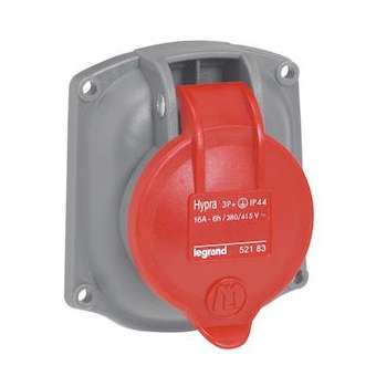 Prise Hypra 16A pour remplacement Martin Lunel 16A -3P+N+T -380/415V~ -plastique|Legrand-LEG052184
